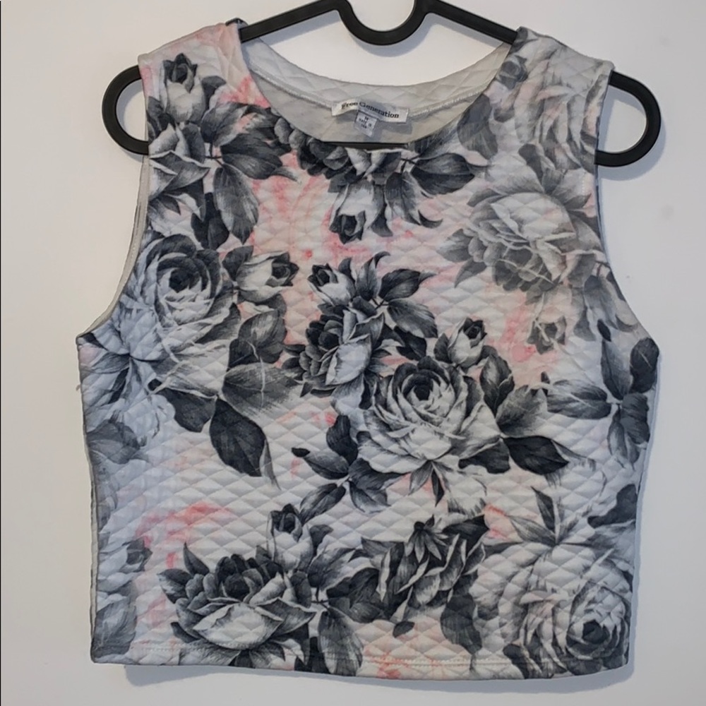 Quilted Rose Crop Top